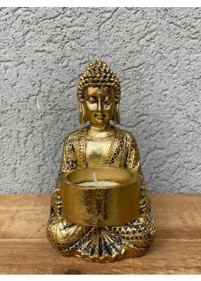 בודהה זהב עם פמוט לנר