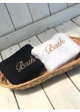 מגבת ידיים רקומה - BATH
