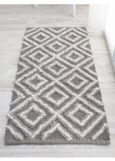 שטיח כותנה רומבוס בשילוב אפור - 50*80 ס"מ