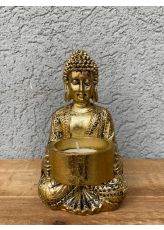 בודהה זהב עם פמוט לנר
